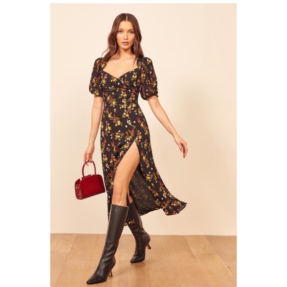 Reformation Dresses & Skirts - REFORMATION Wildflower Open Back Side Slit Dress
